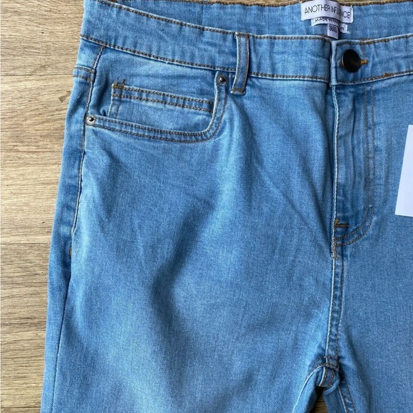 Another Influence Light Blue Jeans Size W36 R L32" Ripped Knees - Picture 4 of 7